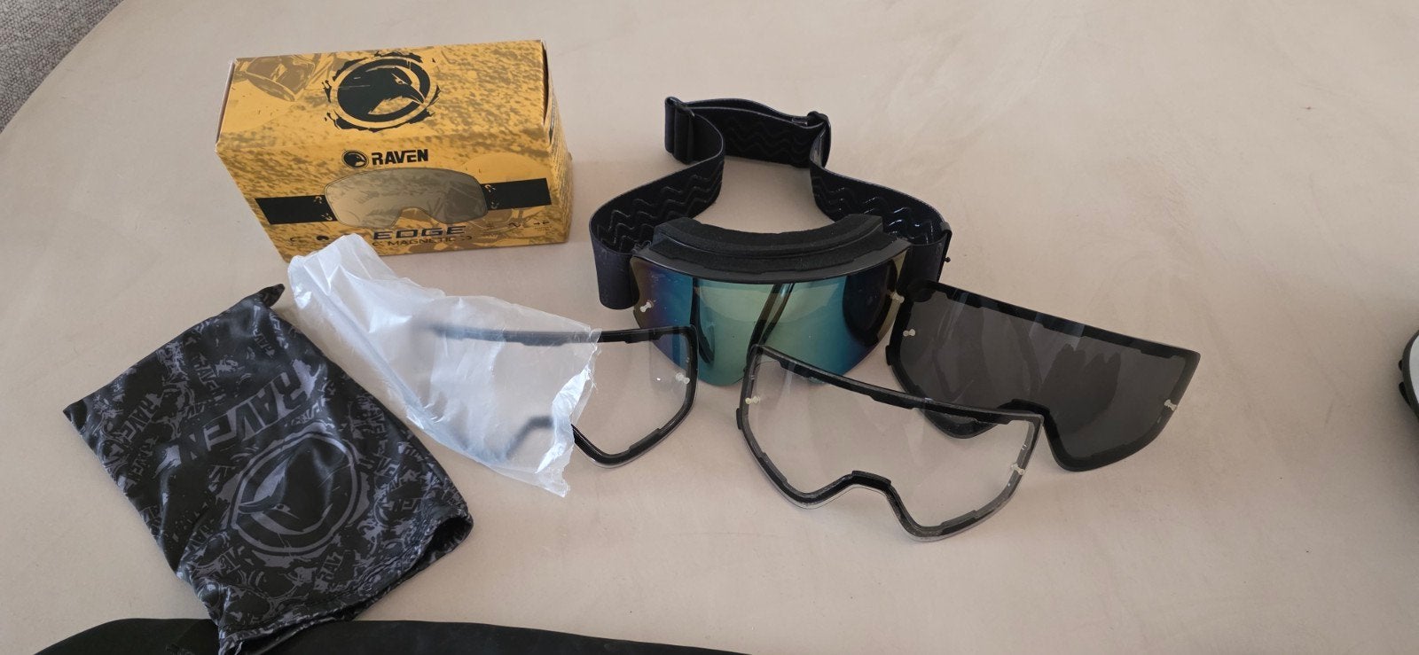 Lichtgewicht Carbon Crosshelm met Crossbril en Handschoenen, Ophalen