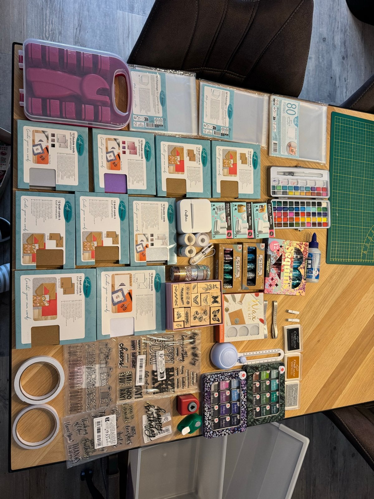 Grote set knutselspullen voor kaarten maken, Hobby en Vrije tijd, Ophalen, Zo goed als nieuw, Papier of Karton, Educatief