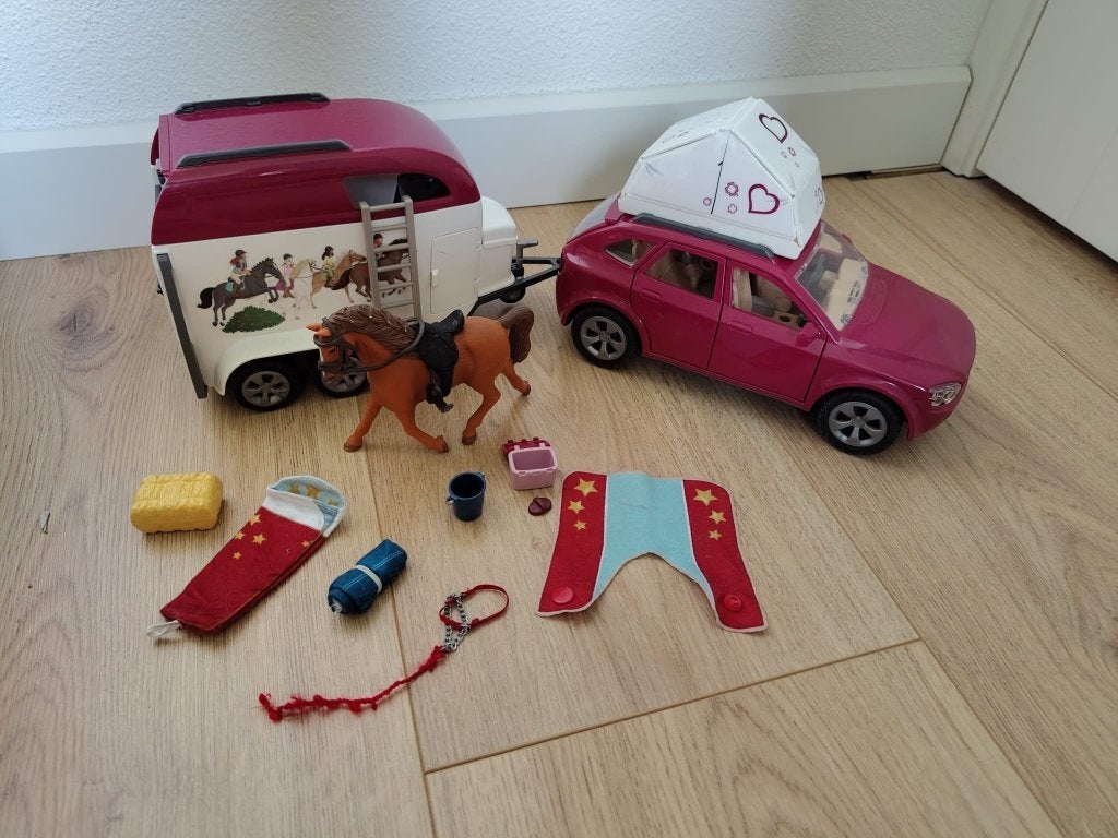Schleich Paardentrailer met auto 42535, Ophalen, Gebruikt