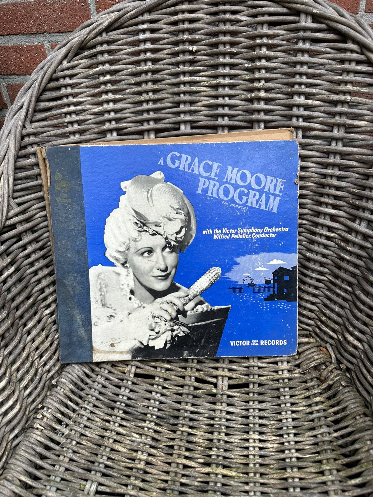 Heel oude 78 toerenplaten. RCA . Opera Grace Moore, Gebruikt, Overige componisten, Overige formaten, Overige typen