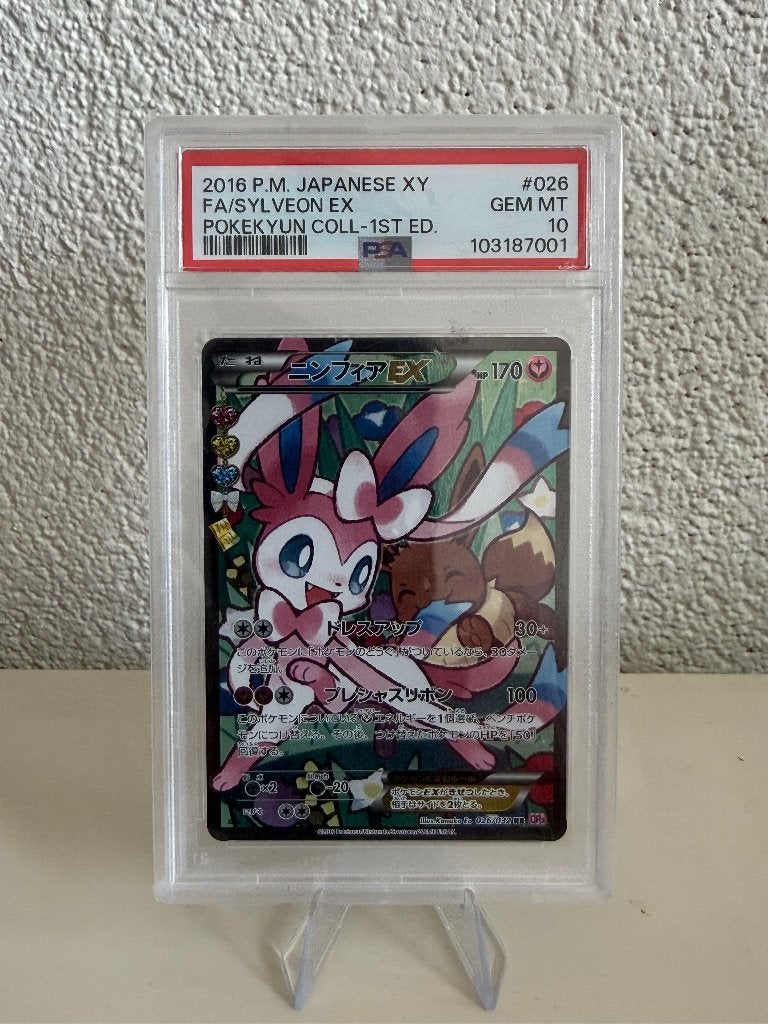 Sylveon Ex | PSA 10 | 026/032 | 1st Edition | 103187001, Ophalen of Verzenden, Zo goed als nieuw, Losse kaart