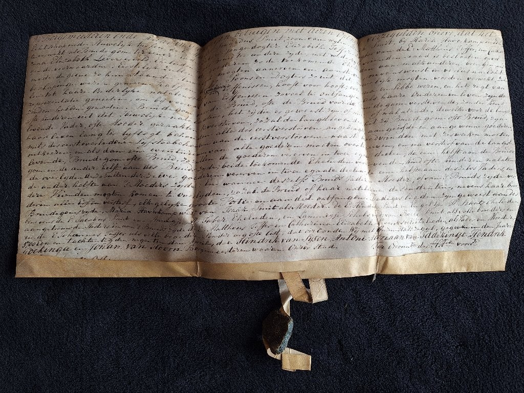 1781 Manuscript (vellum) Groningen, Verzenden, Brief
