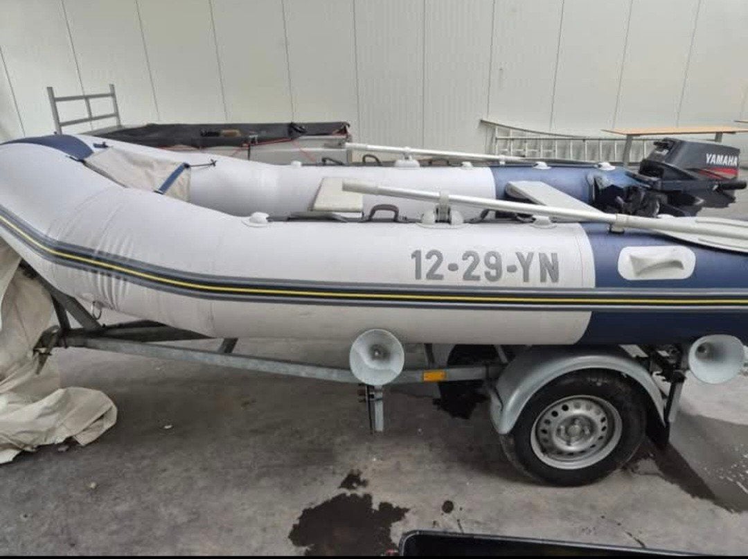 Zodiac rubberboot + Yamaha 8pk + trailer – complete set, Watersport en Boten, Rubberboten, Afdekzeil, 8 pk, PVC, Ophalen of Verzenden