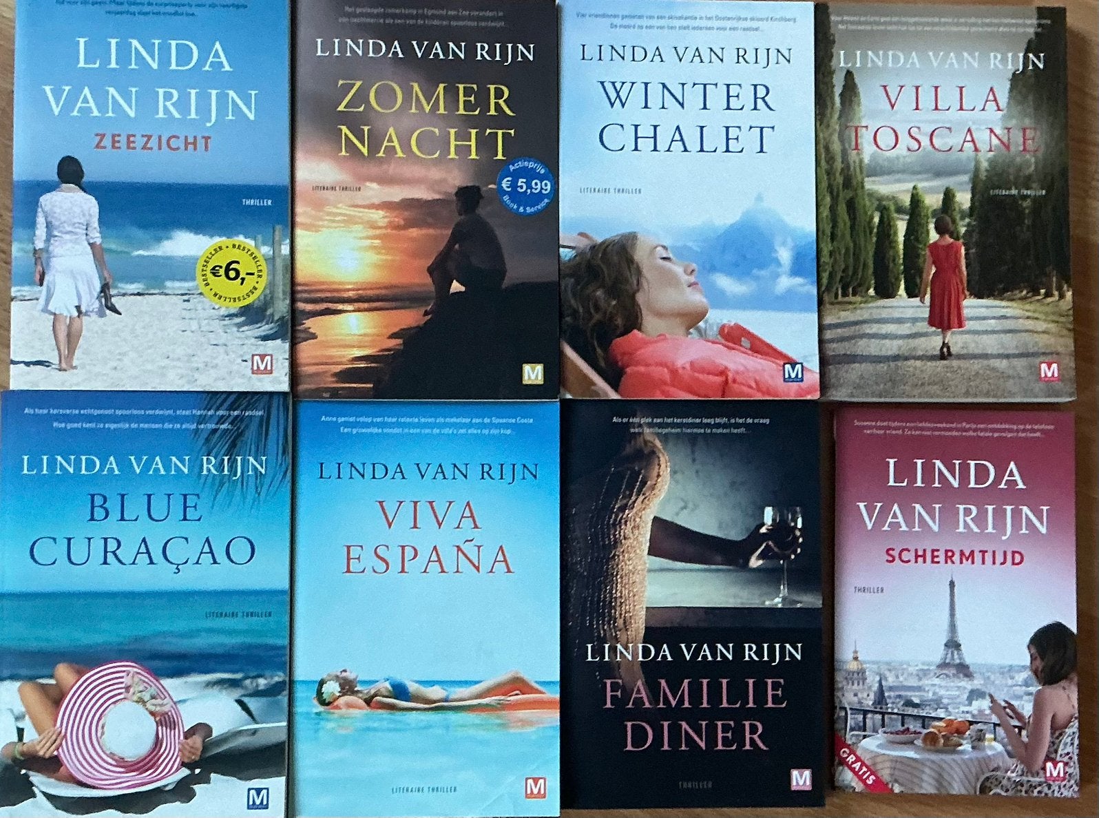Linda van Rijn.     ( 8 verschillende titels ), Boeken, Ophalen, Zo goed als nieuw