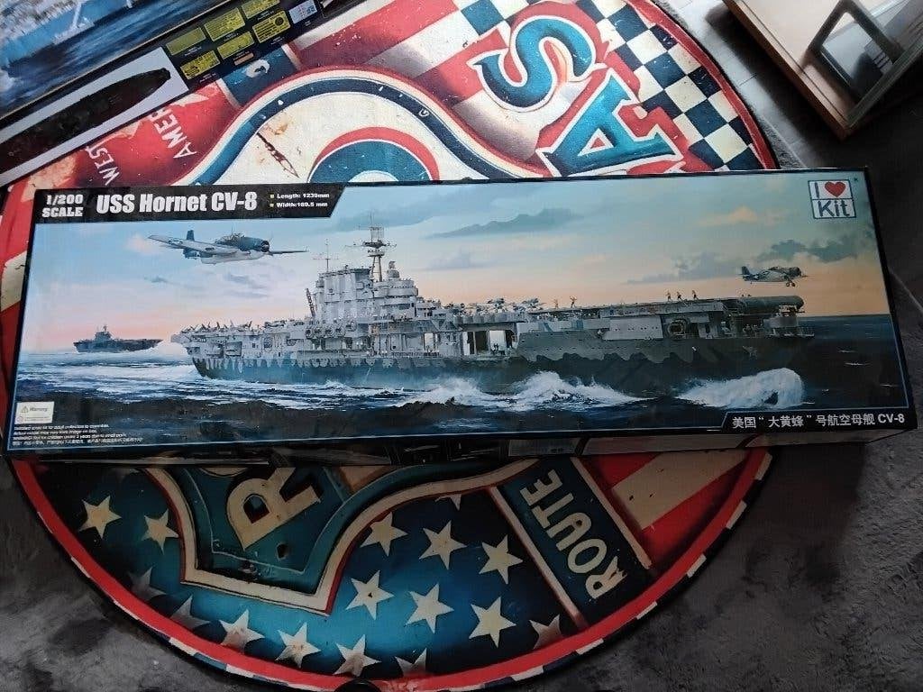 Bouwdoos USS Hornet 1/200, nieuw, I Love Kit, Ophalen, Nieuw, 1:50 tot 1:200, Overige merken