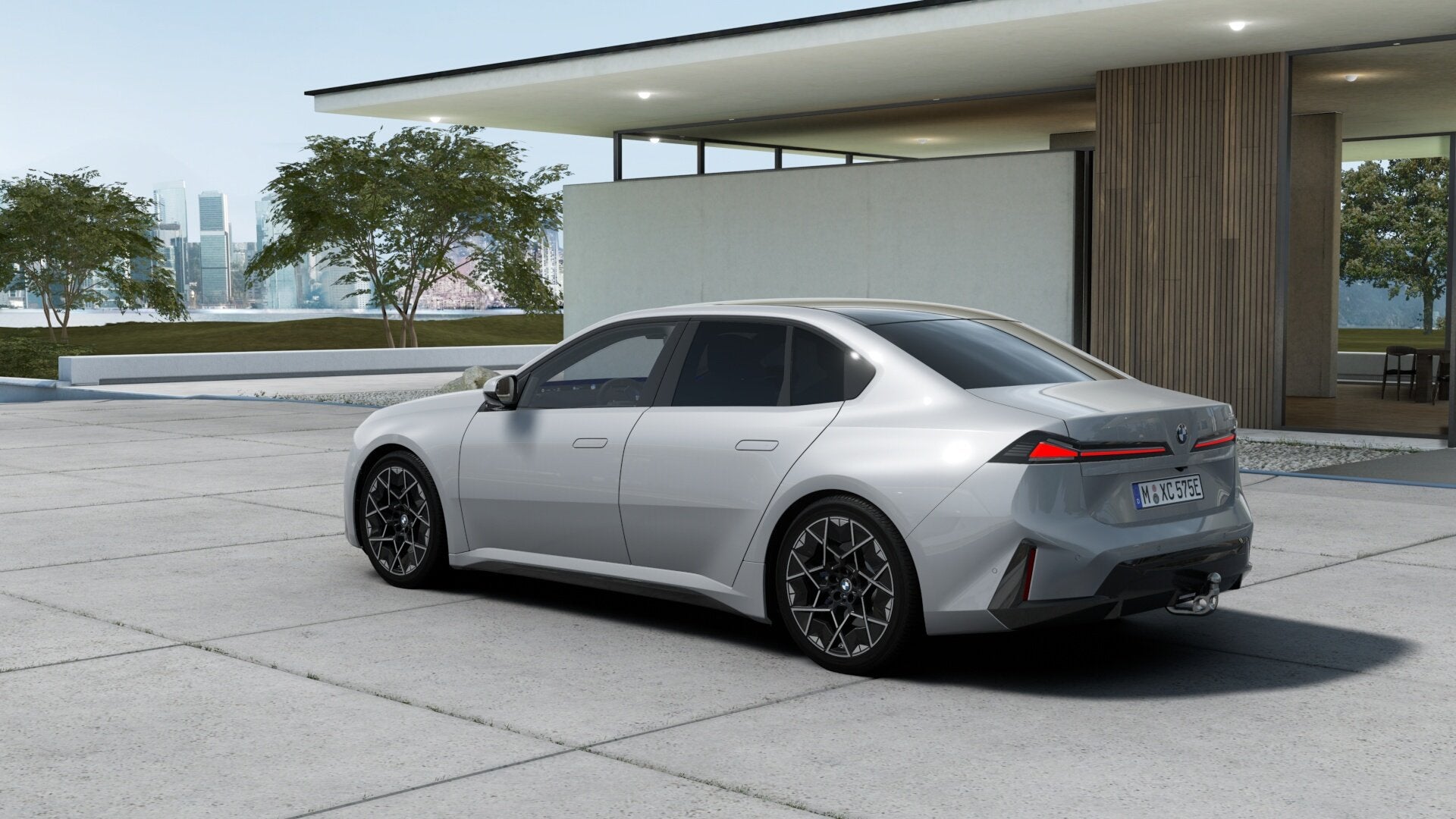 BMW i3 50 xDrive M Sport / Panoramadak / Trekhaak / 3D Head-, Auto's, Automaat, Dealer onderhouden, Zwart, Leder