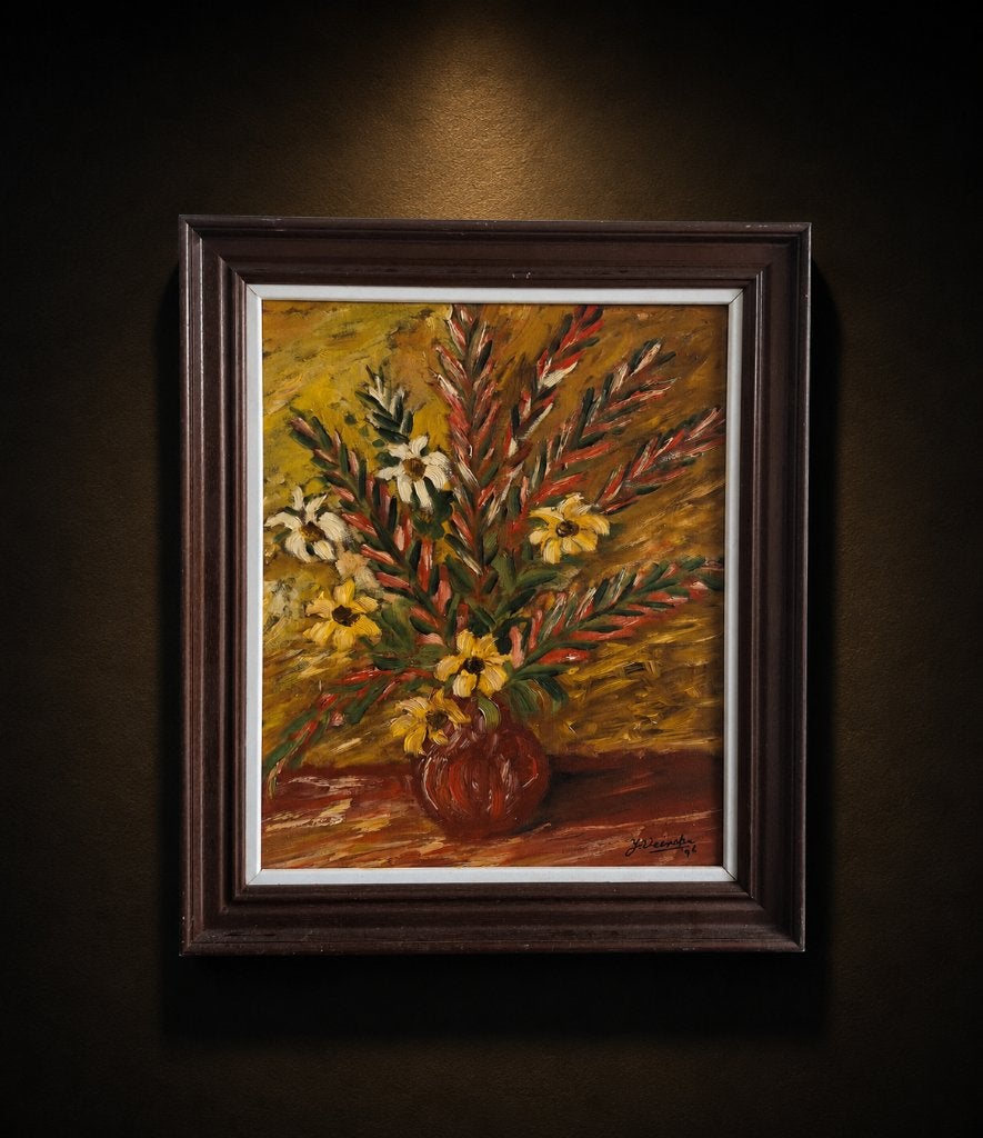 Fire Flowers, Bloemen, Doek, Expressionistisch, Ophalen of Verzenden