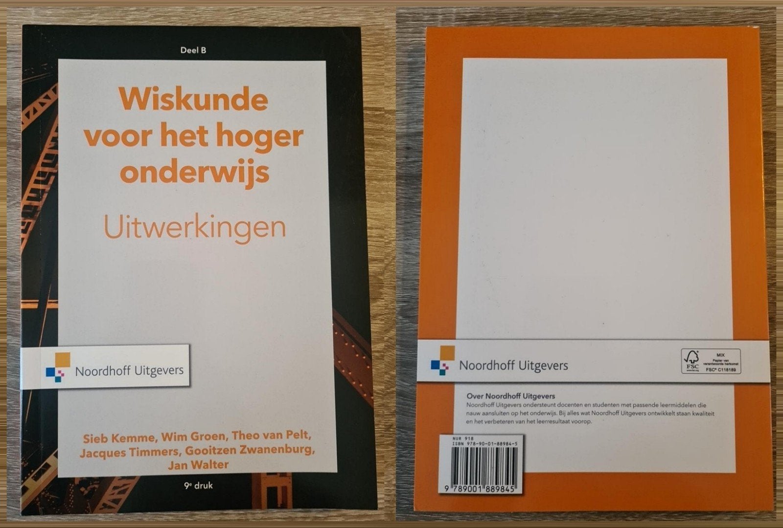 Wiskunde voor het hoger onderwijs Uitwerkingen Deel B, Wiskunde A, Ophalen of Verzenden, Zo goed als nieuw, Sieb Kemme, Wim Groen, Theo van Pelt, Jacques Timmers