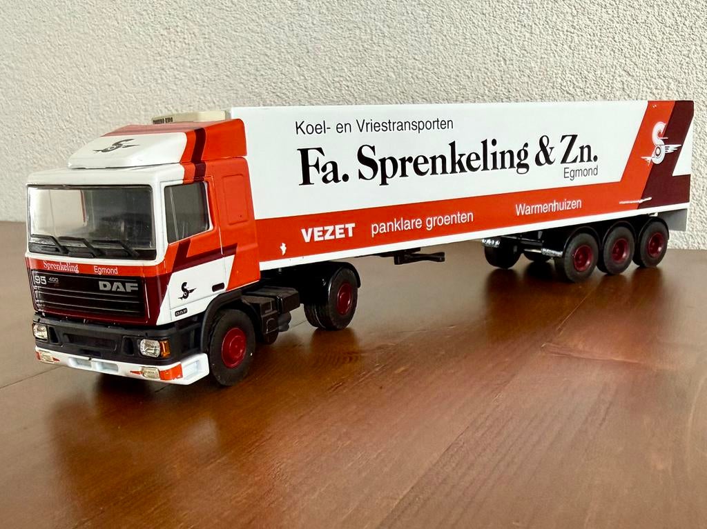 Lion Car: Sprenkeling Transport - DAF 95 ( GEEN TEKNO / WSI), Ophalen of Verzenden, Zo goed als nieuw, Bus of Vrachtwagen, Lion Toys