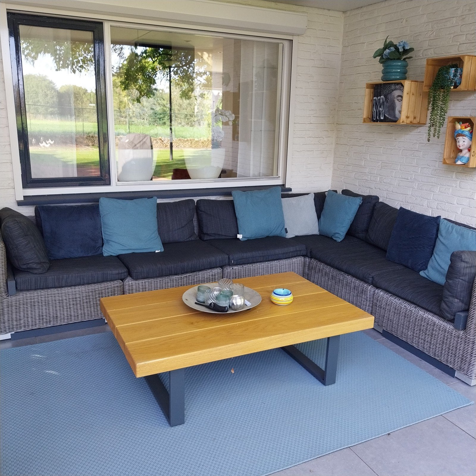 Tuinset en 2 loungestoel., Ophalen of Verzenden, Gebruikt, Kunststof, Stoel