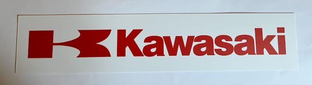 KAWASAKI  reclamebord 50x10 cm hard kunststof, Ophalen of Verzenden, Zo goed als nieuw, Auto's