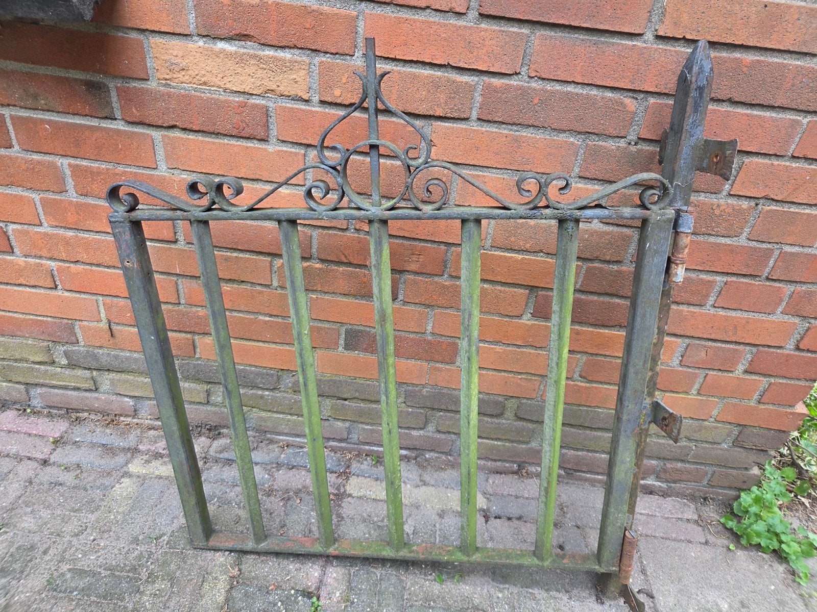 Antiek ijzeren tuin poort, Tuin en Terras, Ophalen, Met poort, Gebruikt, Tuinhek