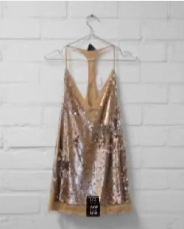 Alysi - Prachtige pailletten top maat 32/34 - Nieuw €225, Beige, Nieuw, Ophalen of Verzenden, Alysi