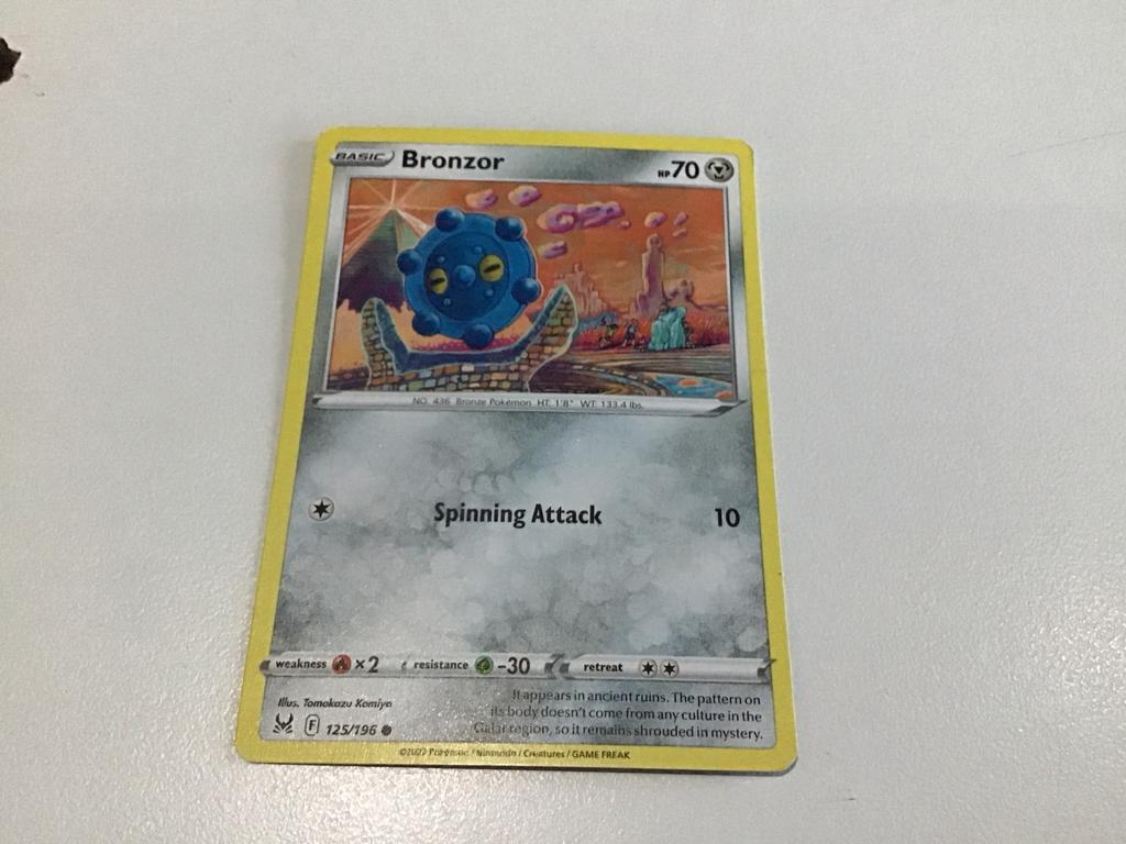 Pokémon Kaart Bronzor 125/196 - Basic HP 70, Ophalen of Verzenden, Zo goed als nieuw, Losse kaart