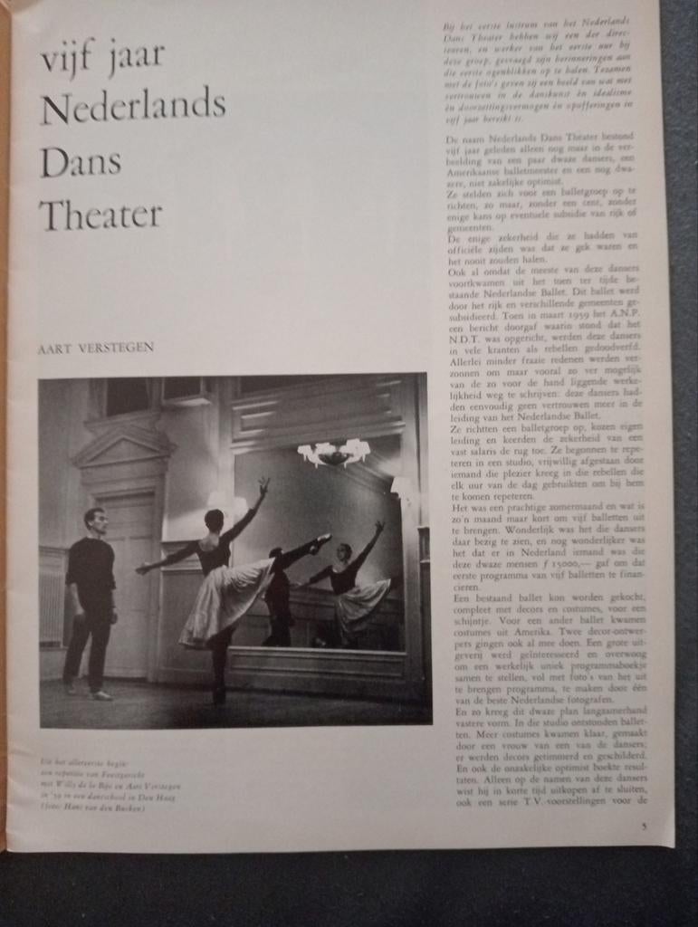 Rob van Reijn Pantomime Hans van den Busken 1964, Ophalen of Verzenden, Gelezen