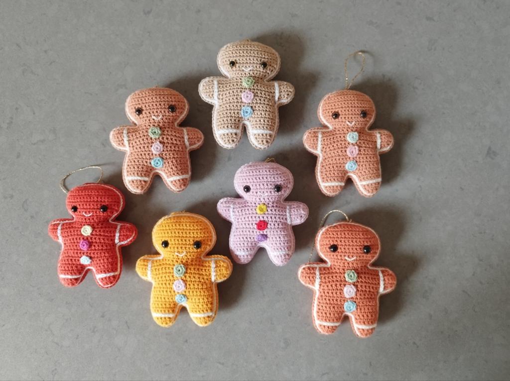 Gemberkoekmannetjes hangers mooi katoen, Diversen, Kerst, Ophalen of Verzenden