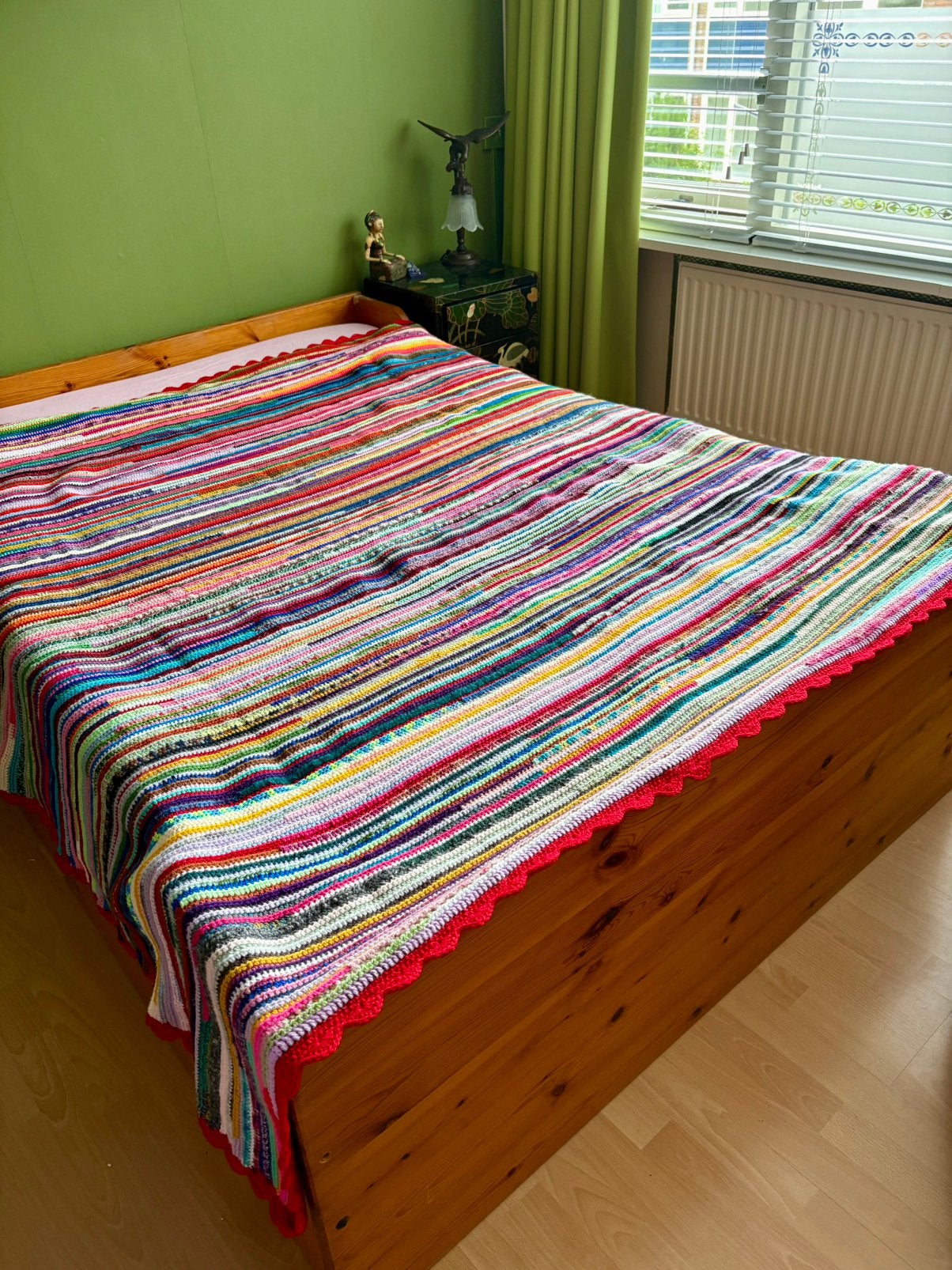 Kleurrijk gehaakt sprei 1.80 x 2.00, Ophalen, Overige materialen, Overige kleuren, 180 cm