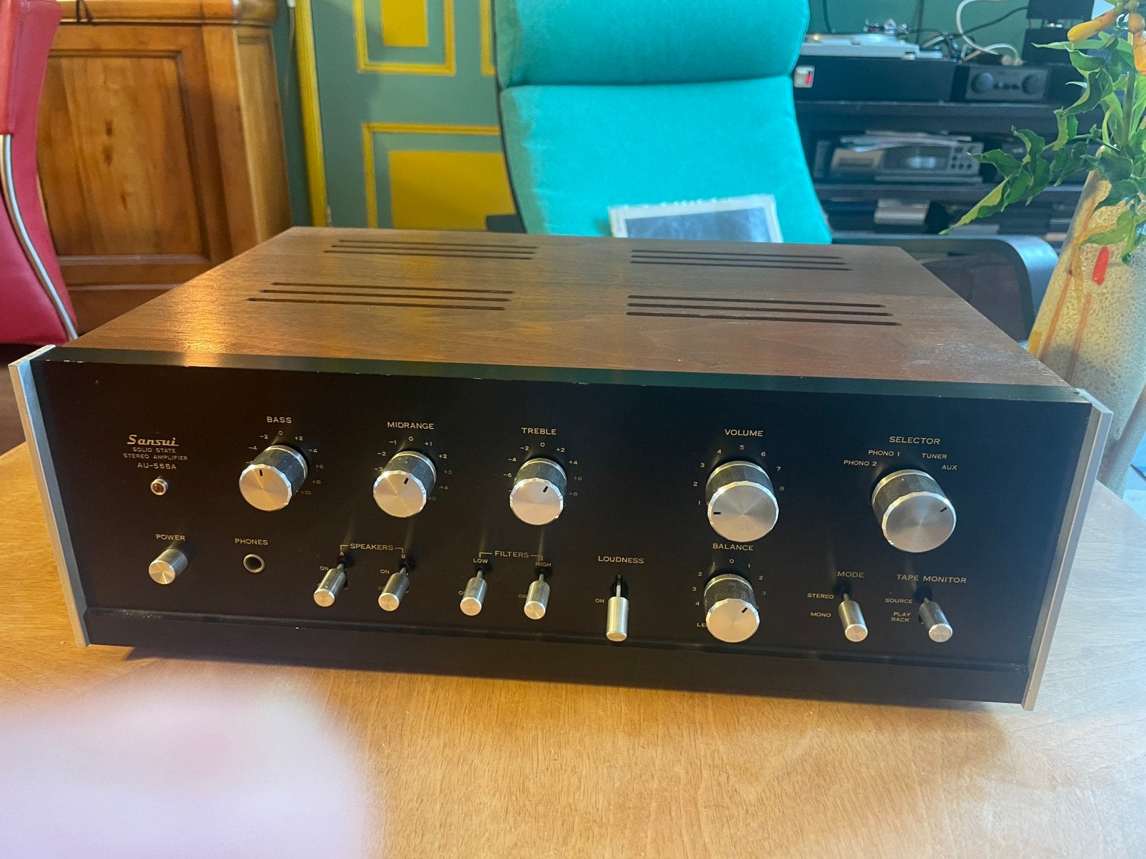 Sansui AU 555A de legendarische gereviseerd, Ophalen of Verzenden, Gebruikt, Minder dan 60 watt, Overige merken
