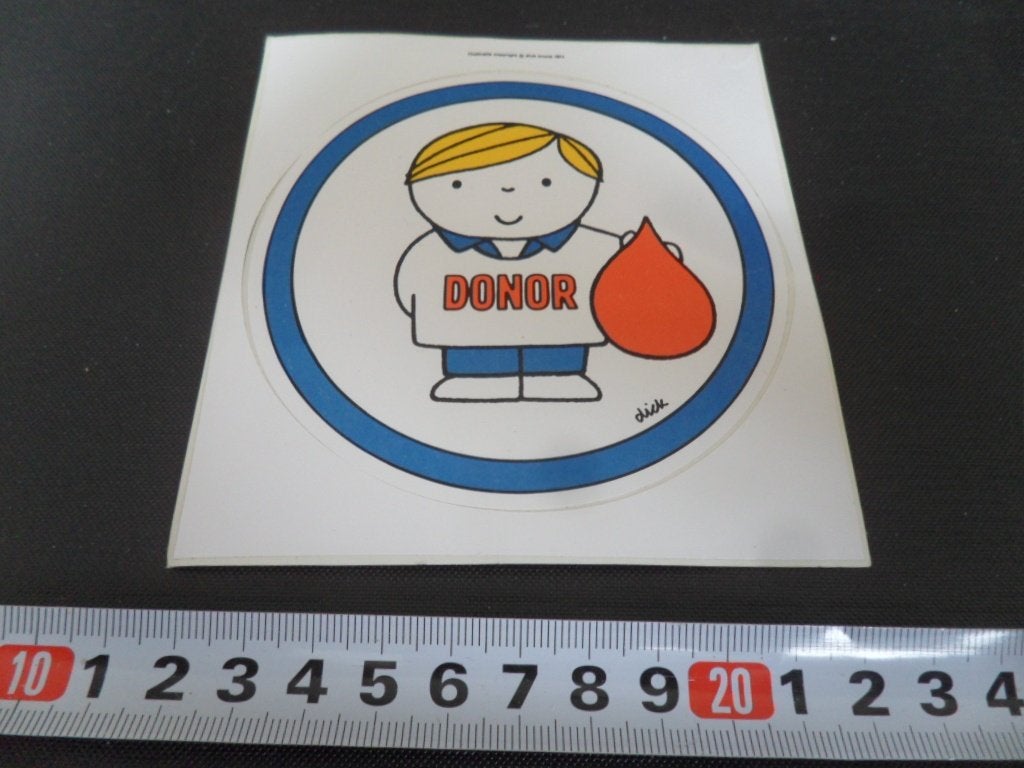 sticker strip dick bruna bloeddonor, Verzamelen, Ophalen of Verzenden, Zo goed als nieuw