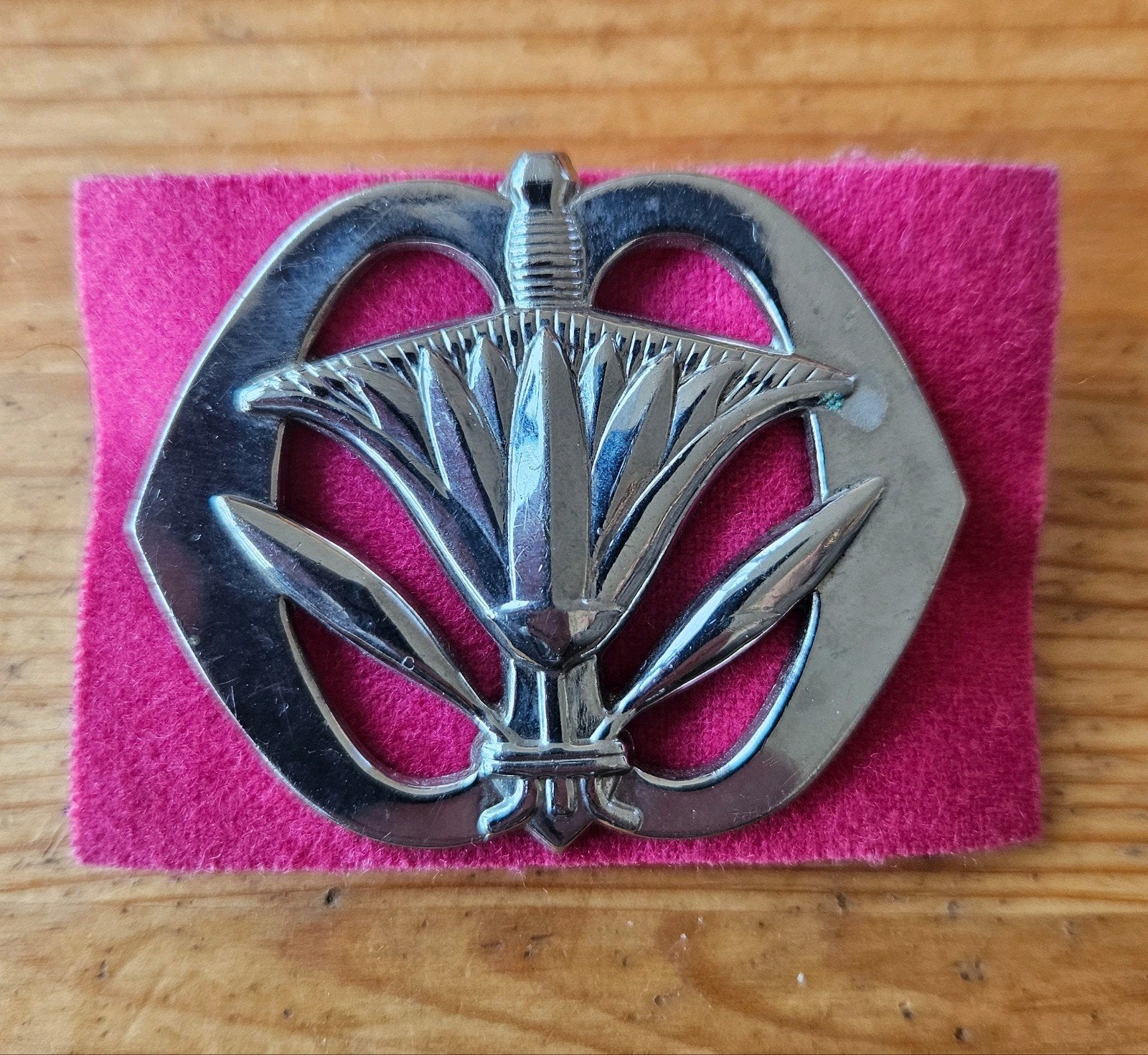 Baretembleem Administratie, Ophalen of Verzenden, Landmacht, Nederland, Embleem of Badge