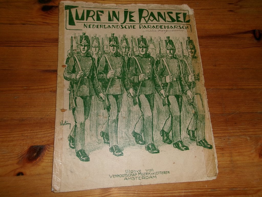 Turf in je Ransel  - Nederlandsche Parademarsch, Gebruikt, Ophalen of Verzenden, Artiest of Componist, Piano