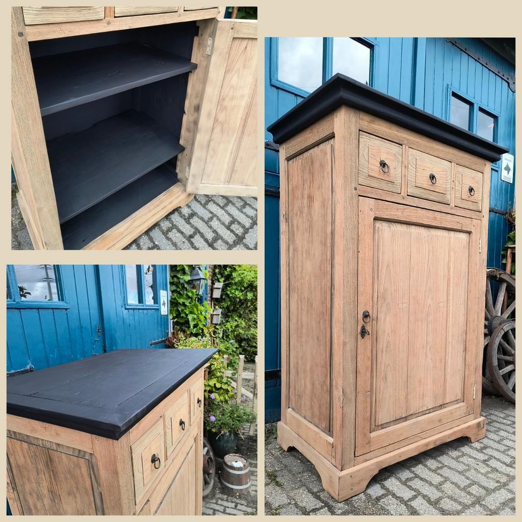 Spekkast meidenkast massief teakhout, Huis en Inrichting, Kasten | Overige, Muppetsmeubels@gmail.com, Middenhof 41 Rilland, Nieuw