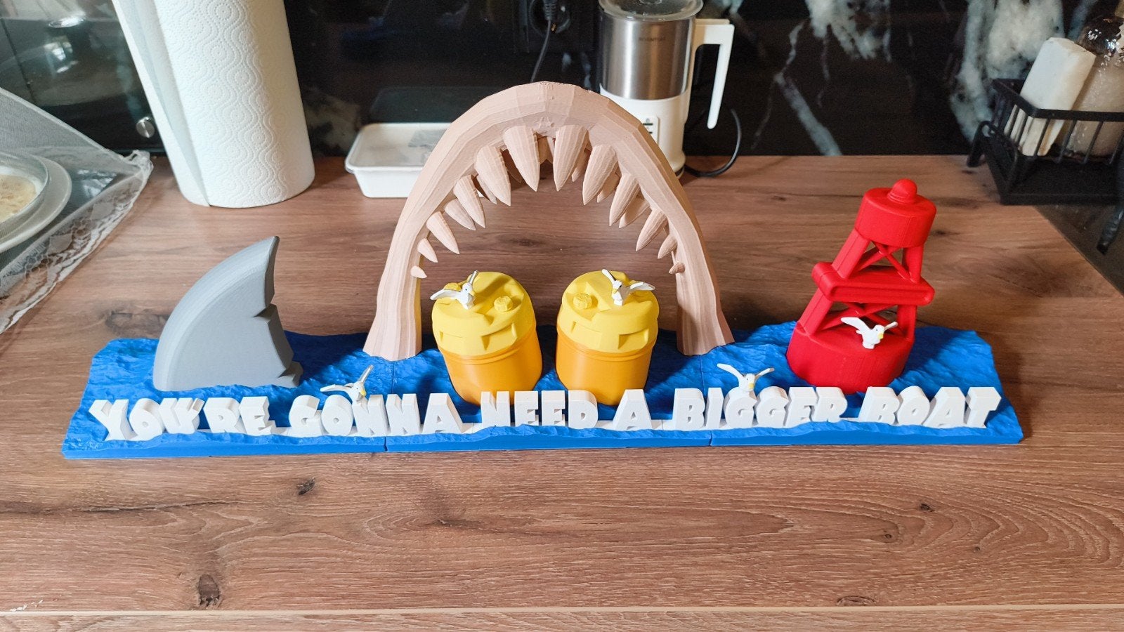 Jaws topper stern maat, Ophalen