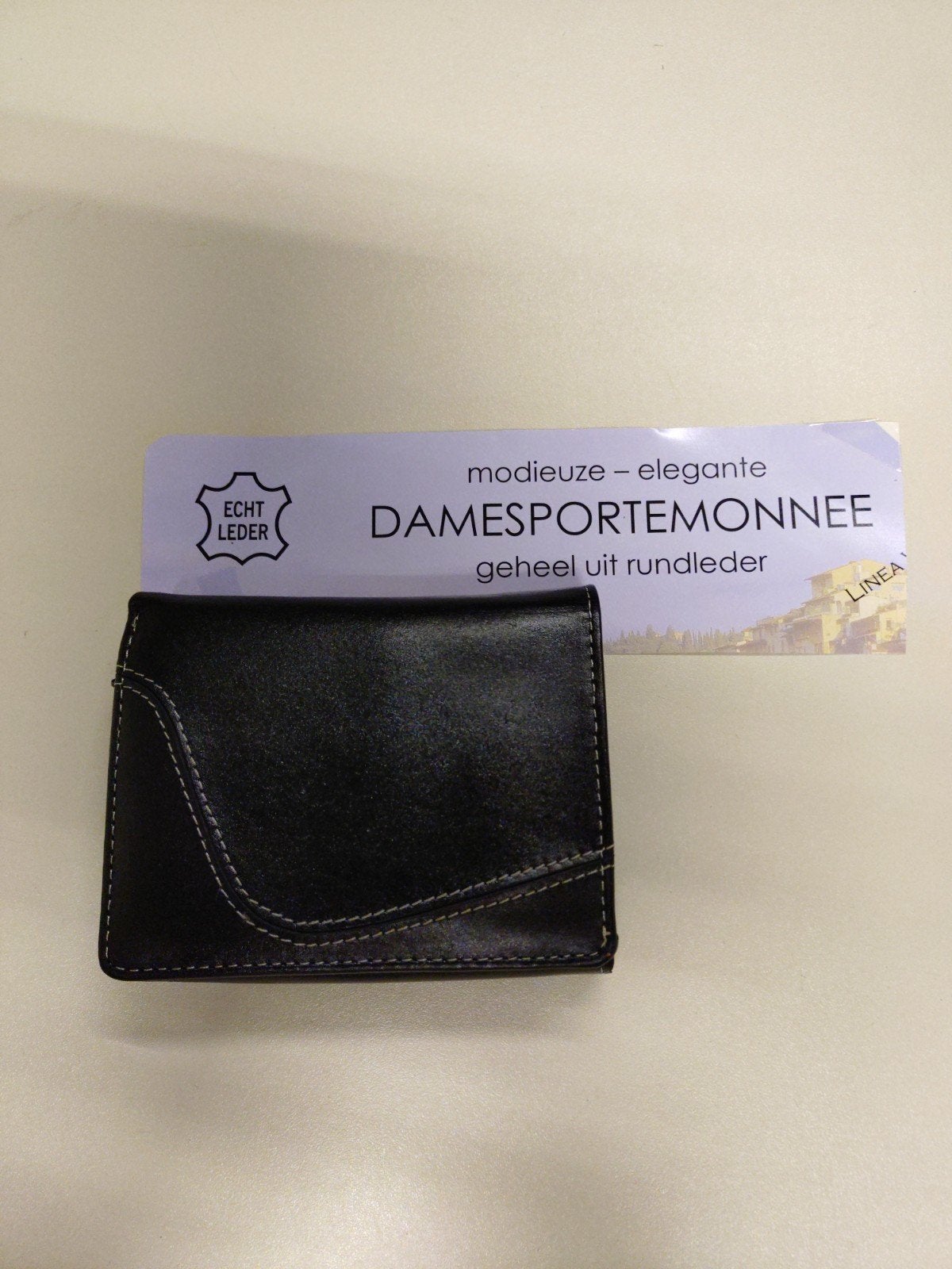 Elegante Damesportemonnee van Echt Rundleer - Zwart, Overige merken, Linea Accessoires, Zwart, Nieuw