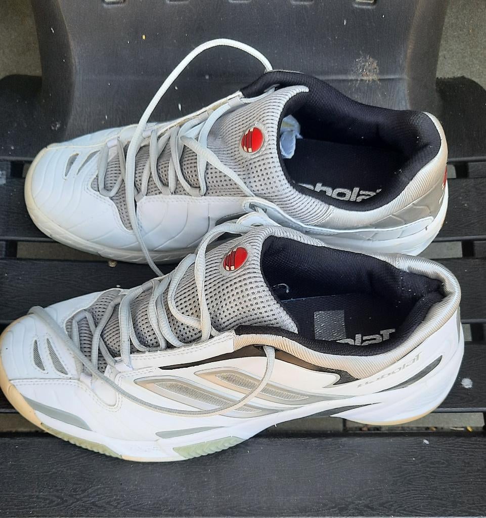 Babolat All Court Tennisschoenen Michelin-zool, UK12,5, Sport en Fitness, Tennis, Ophalen, Gebruikt, L00, Schoenen