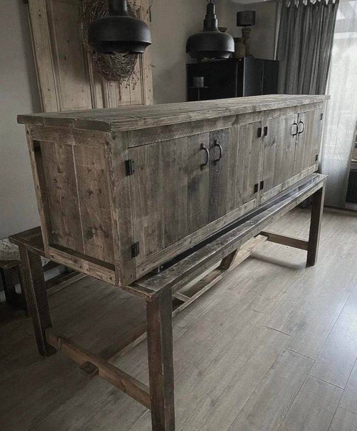 ~Stoer Sober Landelijk Houten Tv-Meubel/Wandmeubel~, Huis en Inrichting, Woonaccessoires | Overige, Ophalen of Verzenden, Nieuw