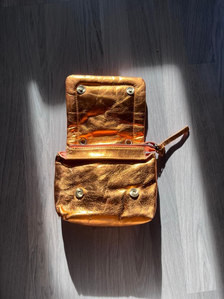 Dw\\rs tas metallic oranje, Sieraden, Tassen en Uiterlijk, Tassen | Schoudertassen, Overige merken, Gebruikt, Oranje, Ophalen of Verzenden