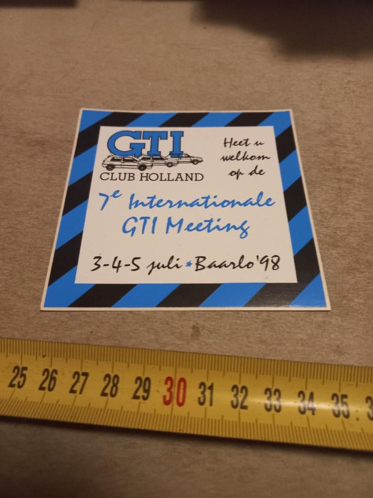 Golf gti club holland baarlo 98, Ophalen of Verzenden