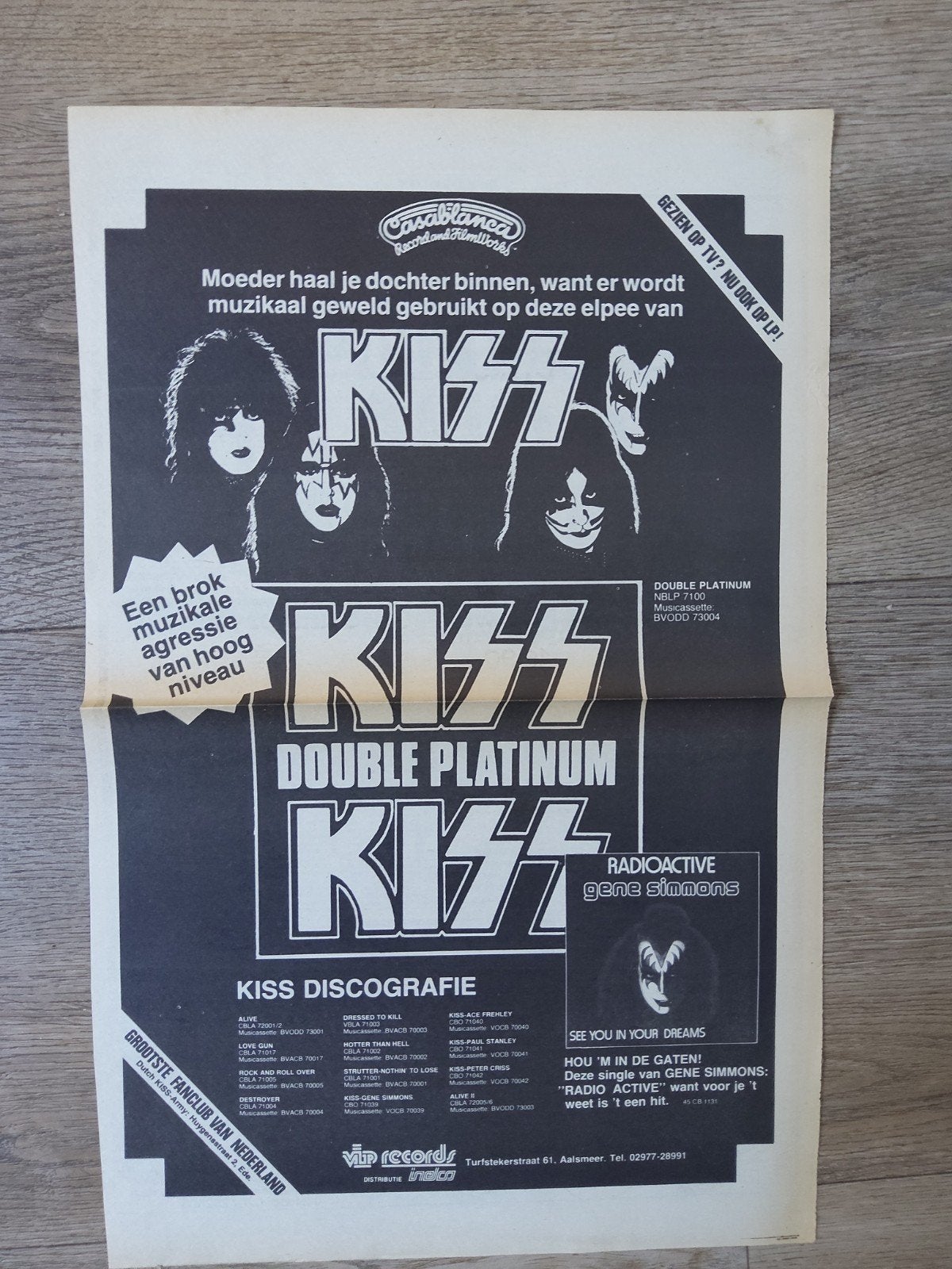 Kiss:  Promo  A3 formaat, Ophalen of Verzenden, Poster, Artwork of Schilderij