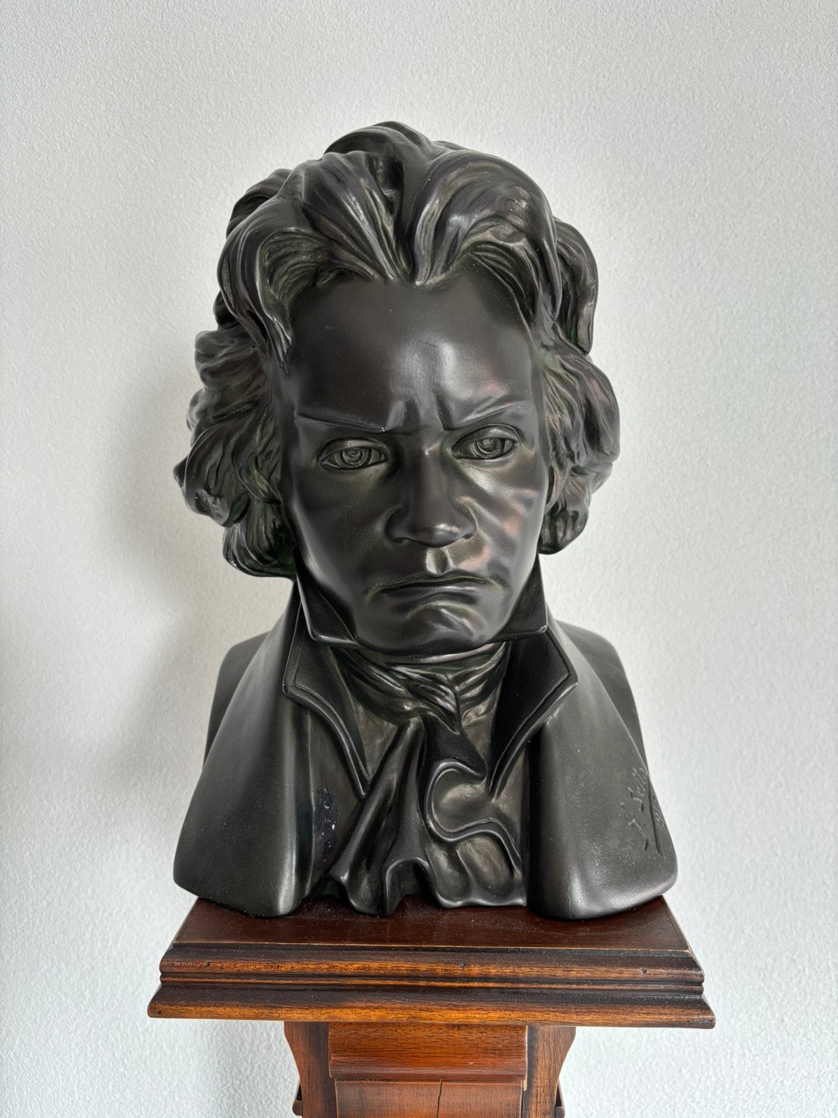 Grote zware buste van Beethoven, Antiek en Kunst, Ophalen, Buste, Steen of Keramiek, Klassiek