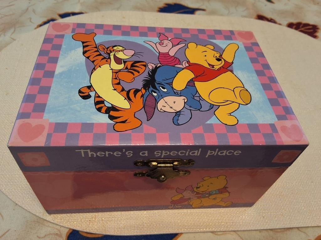 Disney Winnie de Poeh Muziekdoosje met Spiegel vintage, Verzamelen, Poppetjes en Figuurtjes, Ophalen of Verzenden, Gebruikt