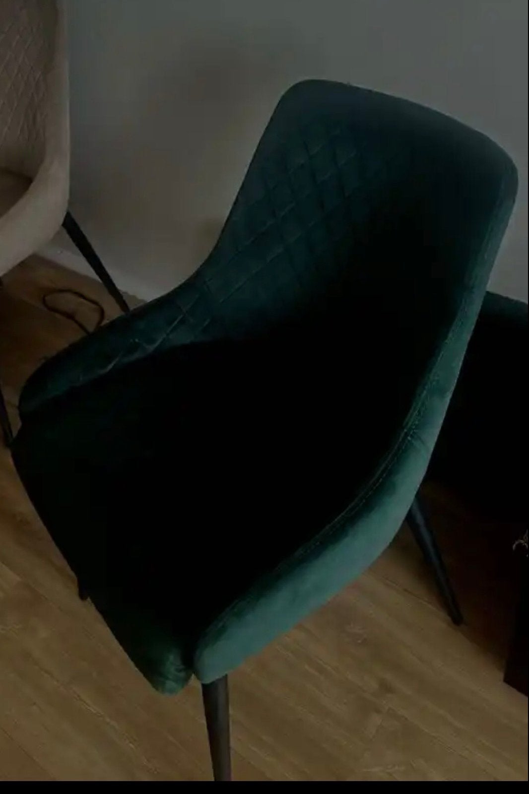 2 Groene Velvet Stoelen, Ophalen, Gebruikt, Twee, Overige kleuren