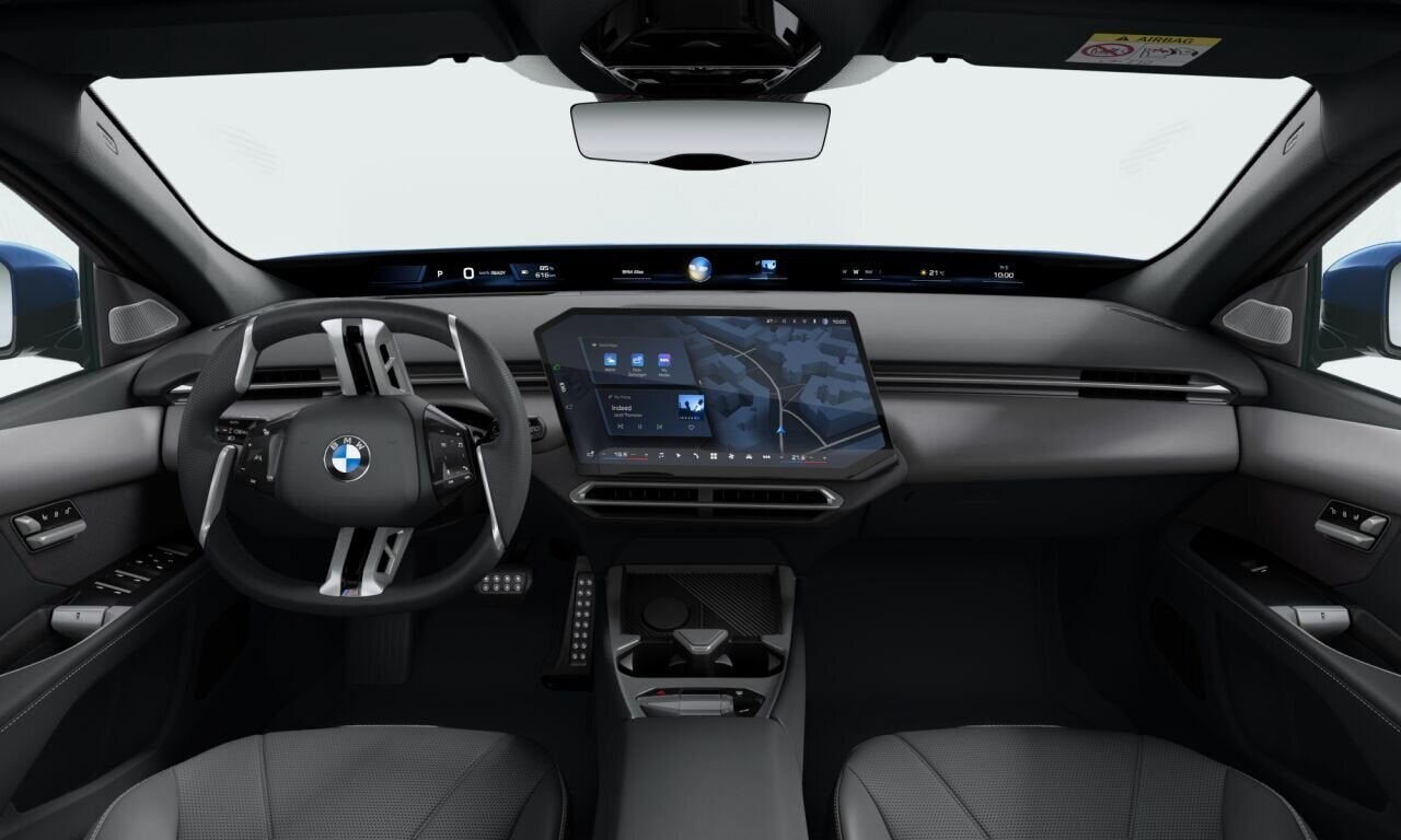 BMW i3 50 xDrive M Sport / Panoramadak / Trekhaak / 3D Head-, Auto's, Automaat, Dealer onderhouden, Zwart, Blauw