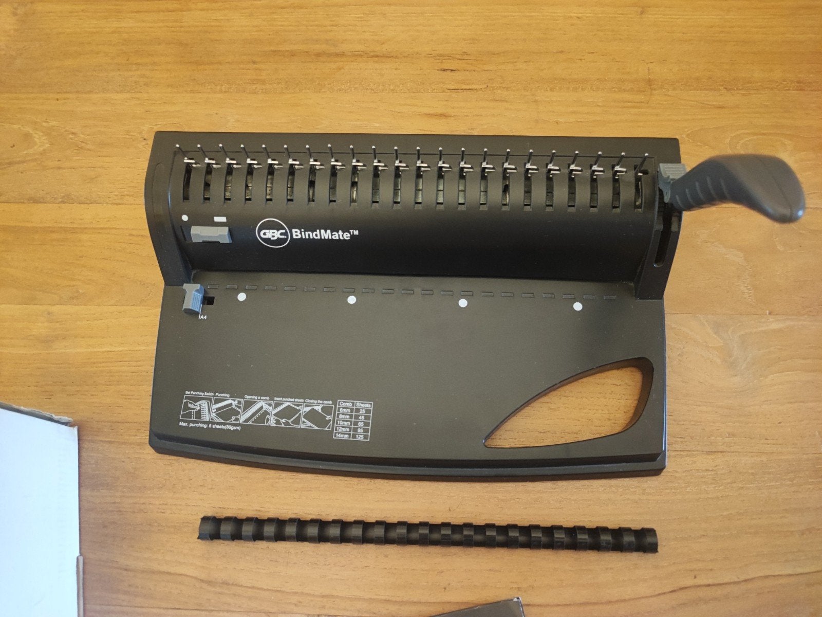 GBC BindMate inbindmachine met bindruggen, Ophalen, Gebruikt