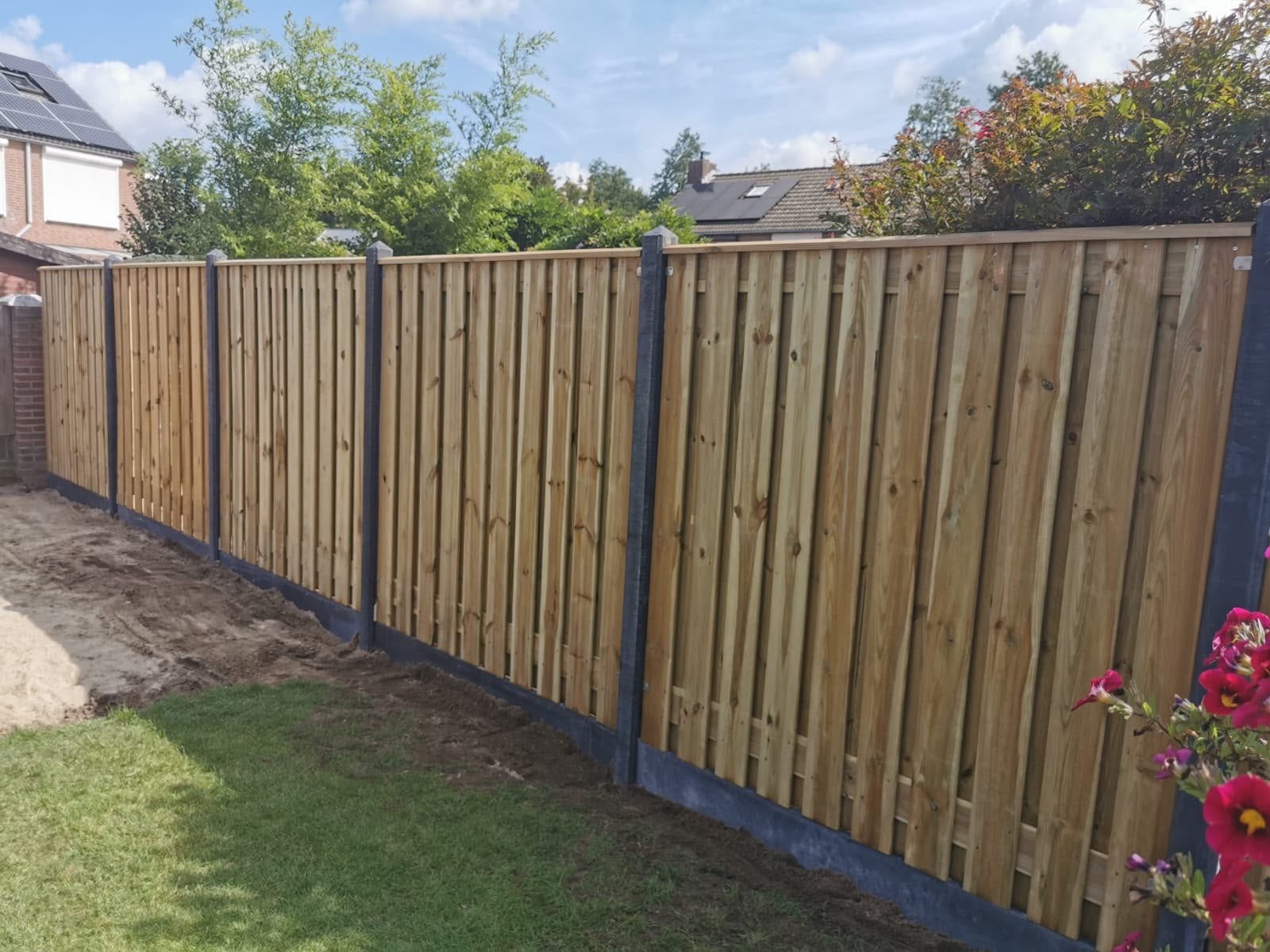 Nieuwe schutting, Tuin en Terras, Schuttingen, Ophalen, 1 tot 2 meter, Minder dan 3 meter, Nieuw