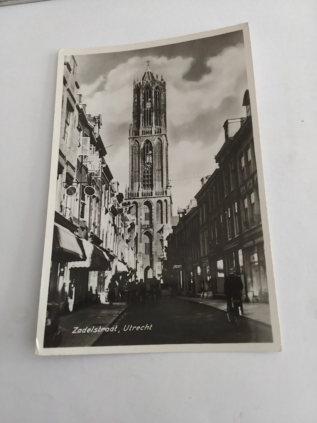 Oude Ansichtkaart Zadelstraat, Utrecht - Domtoren 1959, Ophalen of Verzenden, 1960 tot 1980, Gelopen, Utrecht