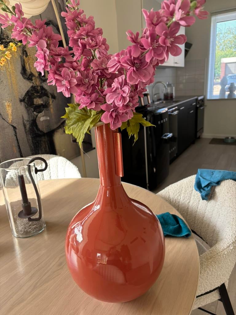Prachtige vaas van bij stox, Overige kleuren, Ophalen of Verzenden, Minder dan 50 cm, Glas