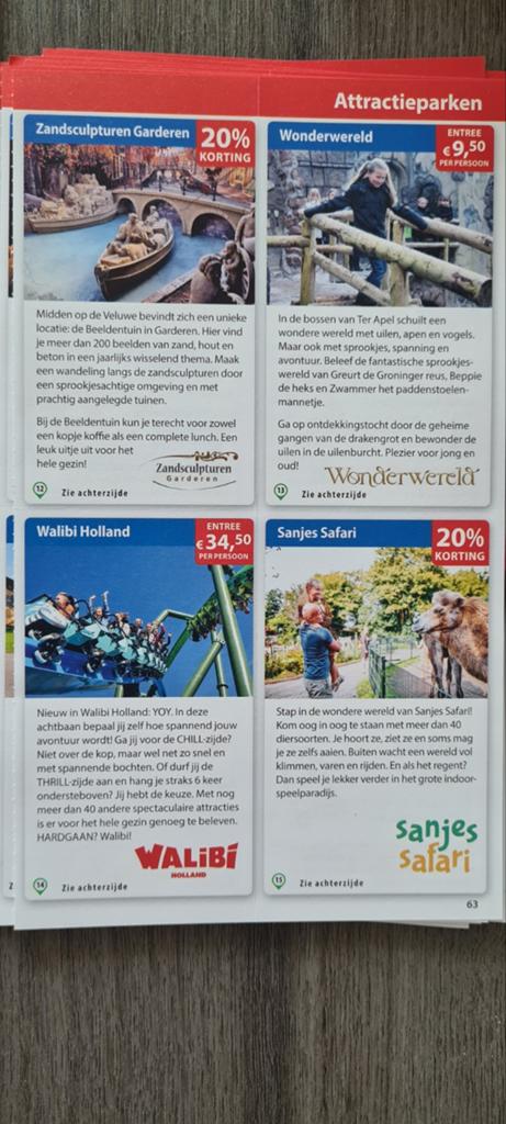 Postcodeloterij verschillende voordeelbonnen ( zie foto's), Drie personen of meer, Kortingsbon