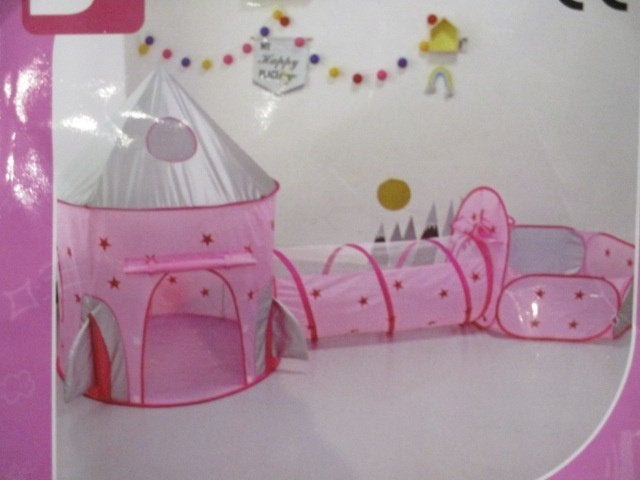 kindertent met ballenbak prinssessenkasteel  met veel ballen, Ophalen, Zo goed als nieuw, Speelkleed