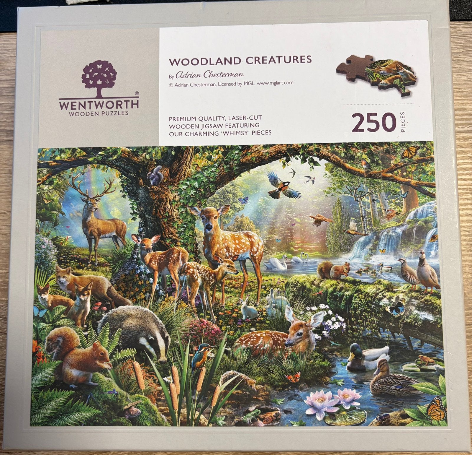 Wentworth puzzel  Woodland Creatures 250 st, Verzenden, Minder dan 500 stukjes, Zo goed als nieuw, Legpuzzel