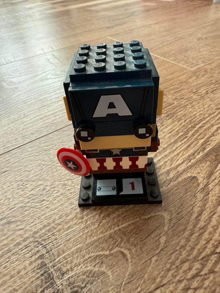 Lego brickheadz Captain America, Marvel, Lego, Ophalen of Verzenden, Zo goed als nieuw