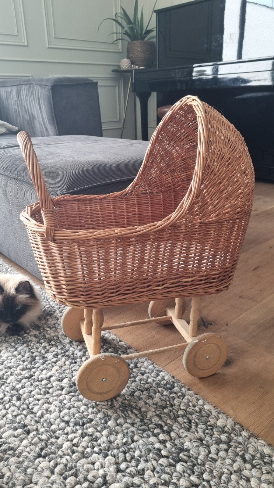Rieten kinderwagen voor kinderen, Ophalen, Zo goed als nieuw, Babypop