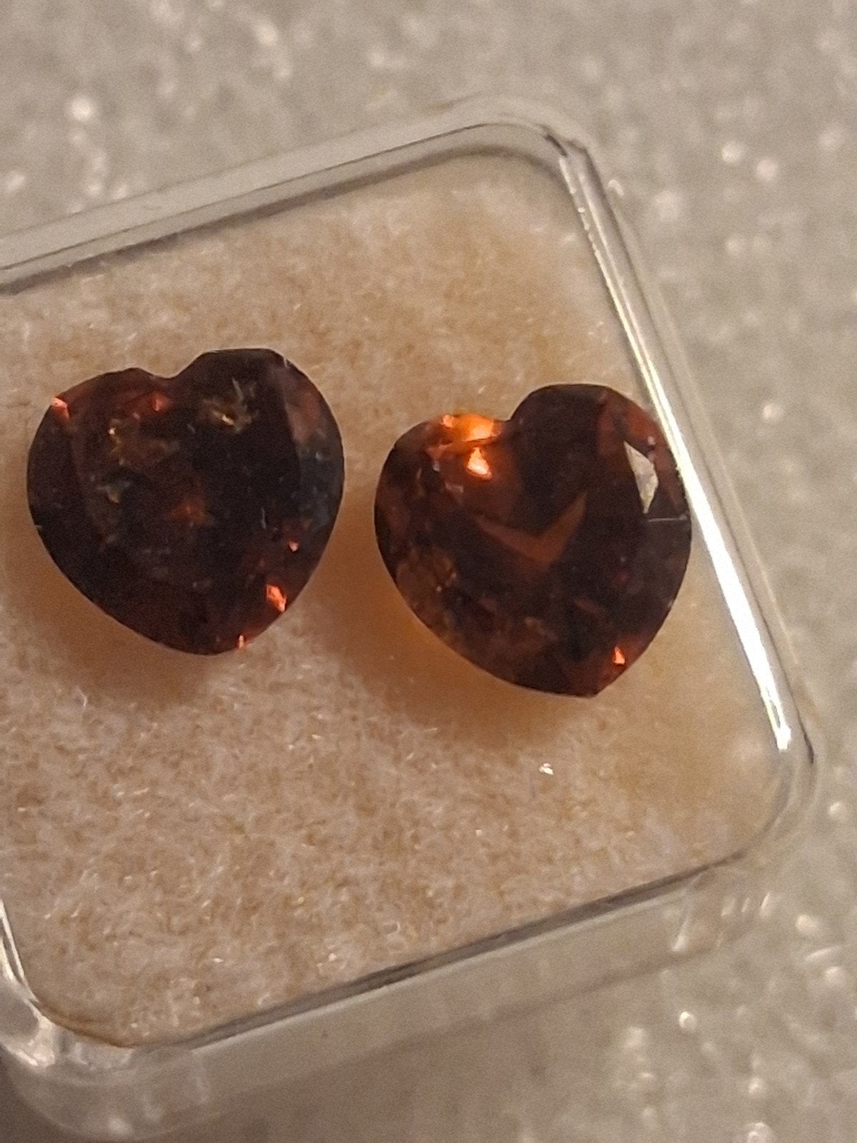 paar Granaat stenen voor oorknoppen, Sieraden, Tassen en Uiterlijk, Ophalen of Verzenden, Nieuw