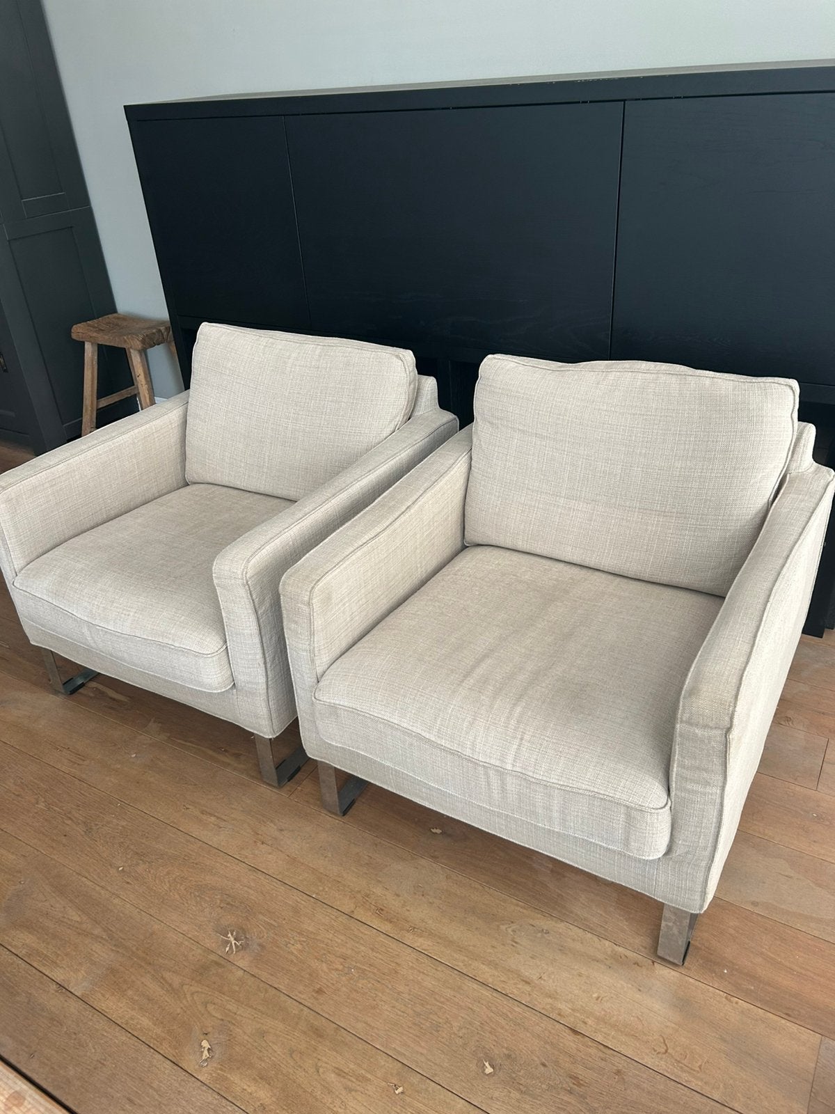 Ikea fauteuil zandkleurig 2 stuks., Huis en Inrichting, Banken | Sofa's en Chaises Longues, Ophalen, Eenpersoons, 75 tot 100 cm