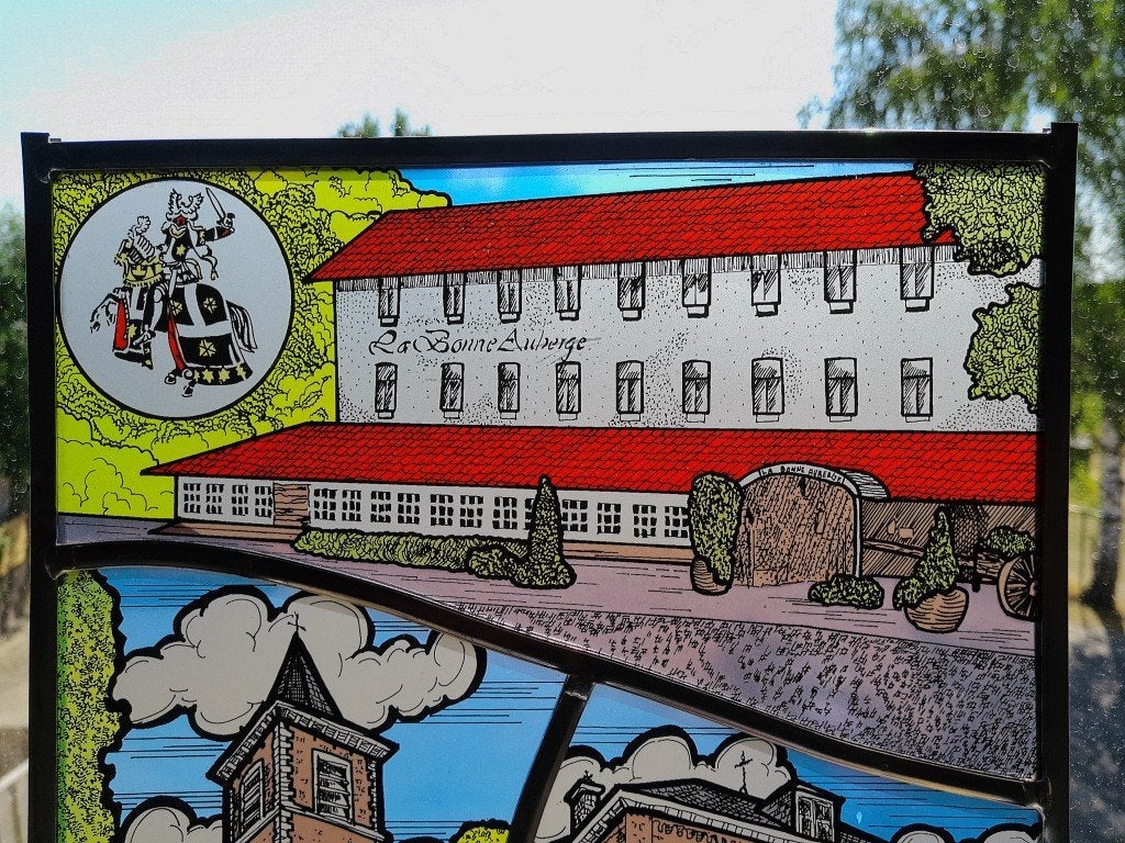 Curiosa glas in lood Slenaken Gerard Swaenepoel 23x31cm 1986, Ophalen of Verzenden
