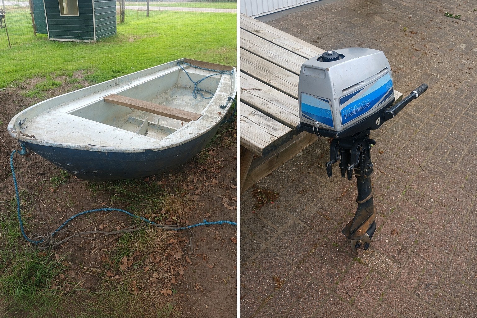 Boot + buitenboordmotor 4.0 pk, Ophalen, Gebruikt, Motor en Techniek, Motorboot